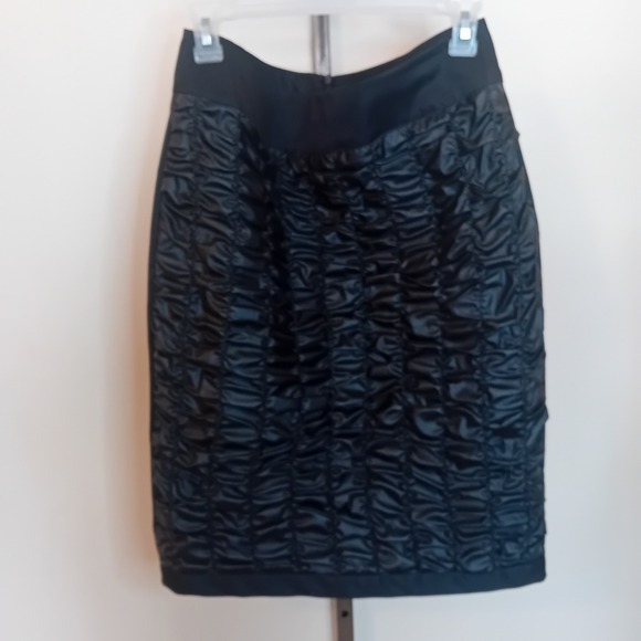 Vintage Y2K Infinitif Ruched Pencil Skirt‎ Corporate Goth Cocktail Party 40/M - Picture 9 of 15